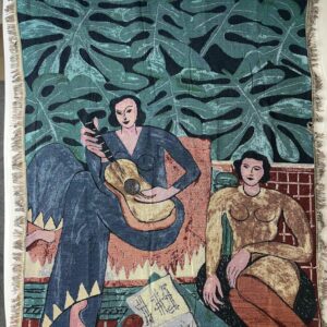 Art-Inspired Wall Tapestry 160x130 cm – Modern Botanical Scene