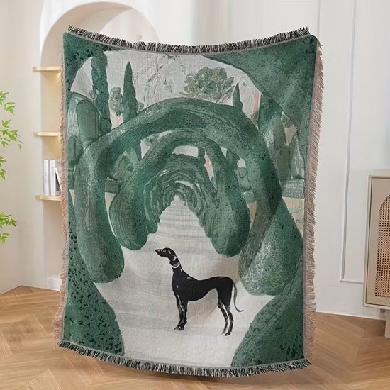 Greyhound Garden Tapestry Blanket - Image 2