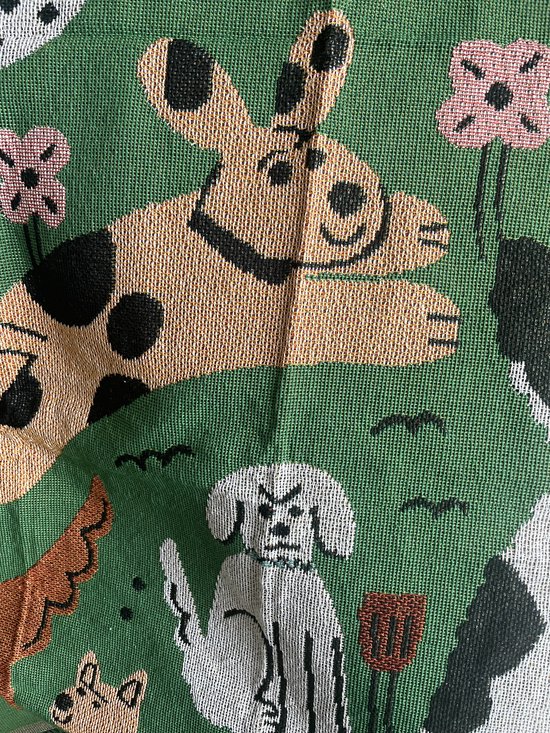 Colorful Dog Illustration Tapestry - Image 2