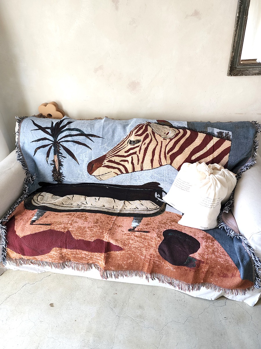 Zebra Sofa Woven Tapestry Throw - Image 7