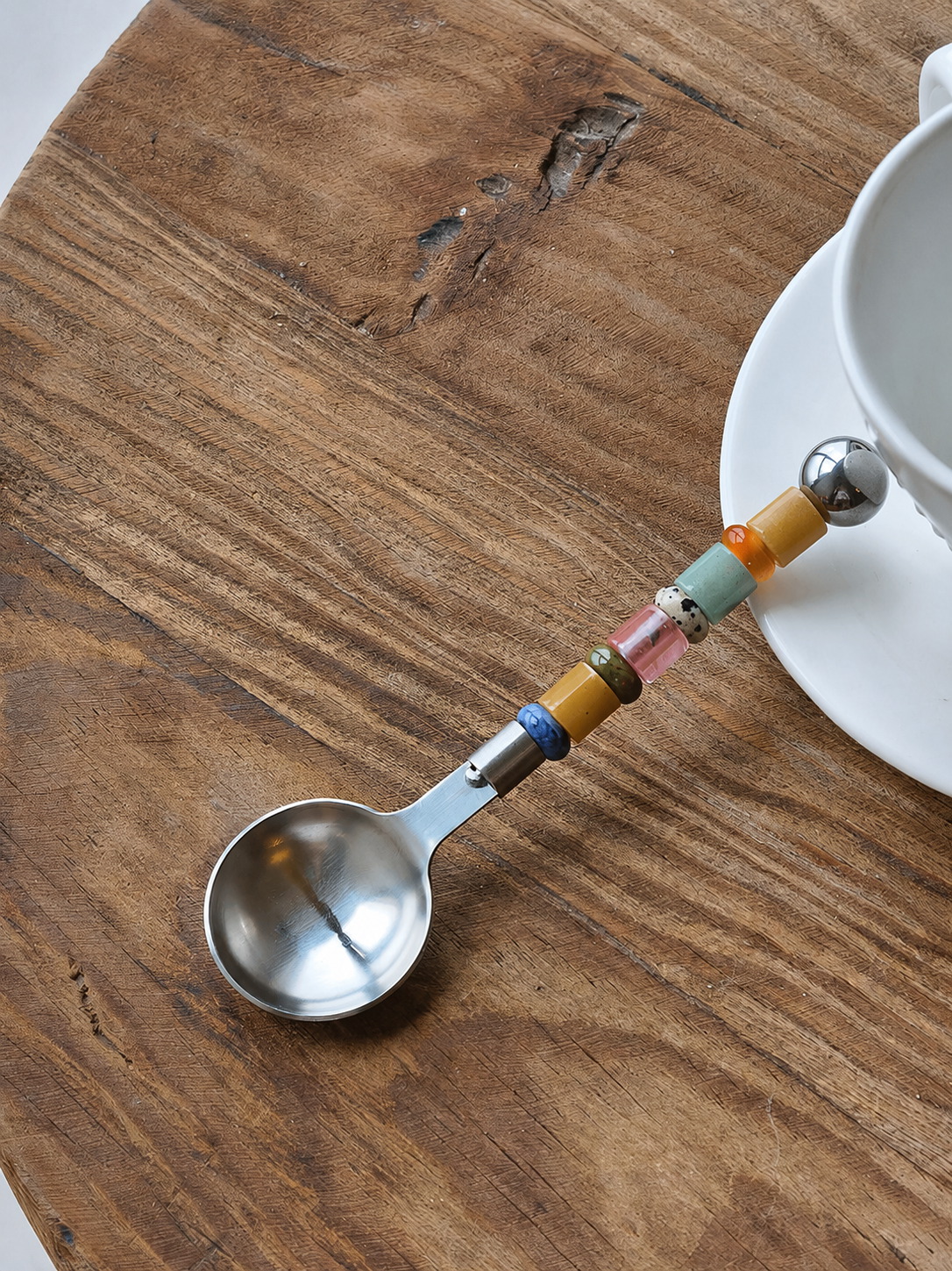 Colourful Beaded Dessert Spoon - Image 2