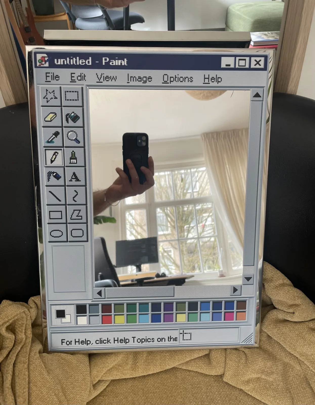 Retro Paint Window Mirror - Image 2