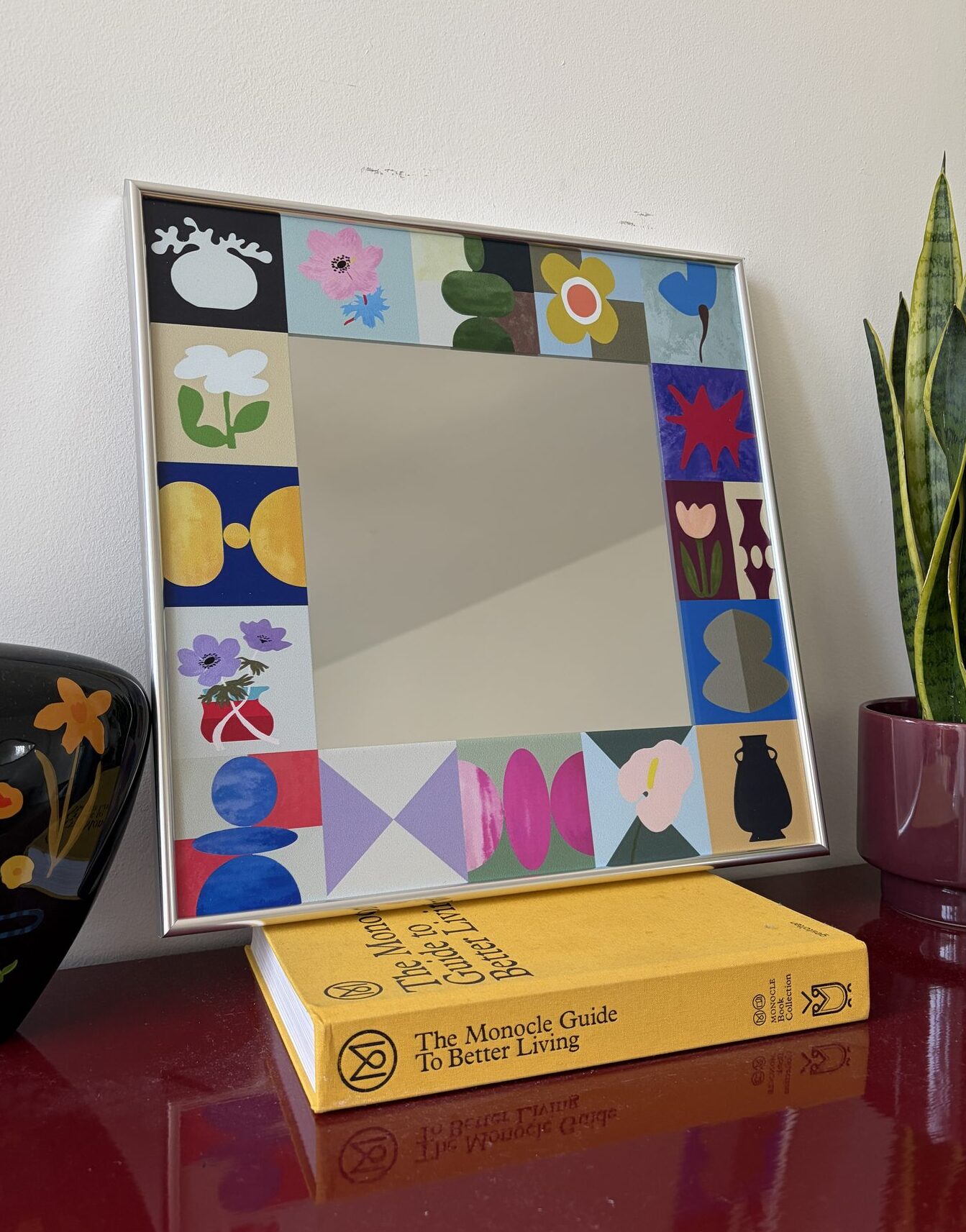 Floral Mosaic Mirror - Image 1
